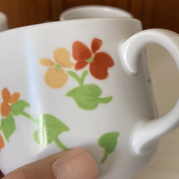 Vintage Noritake “Happy Days” Progression China Cups & Saucers, Service for 4 - Picture 7 of 15